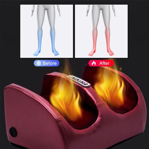 Picture of Portable Heated Foot Massager with Timer and for Relaxing Therapy for Fatigue Relief & Blood Circulation - Red