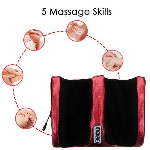 Picture of Portable Heated Foot Massager with Timer and for Relaxing Therapy for Fatigue Relief & Blood Circulation - Red