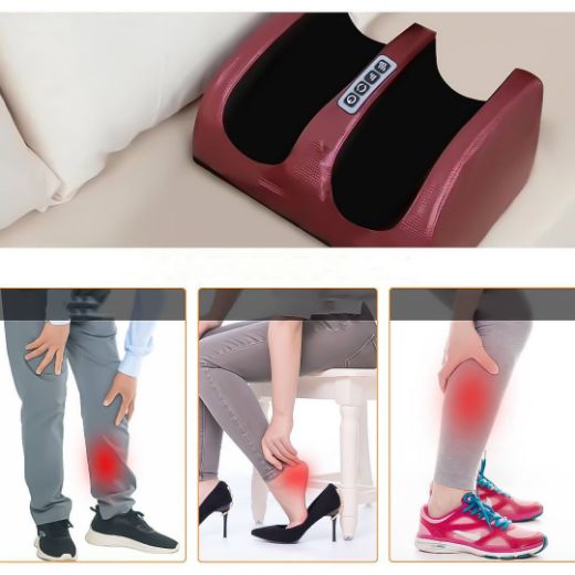 Picture of Portable Heated Foot Massager with Timer and for Relaxing Therapy for Fatigue Relief & Blood Circulation - Red