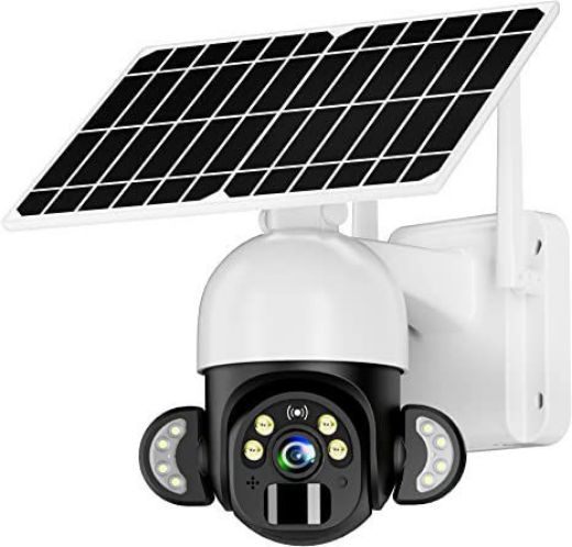 Picture of Outdoor Camera with Full Color Night Vision 4G Solar 2MP PTZ - White