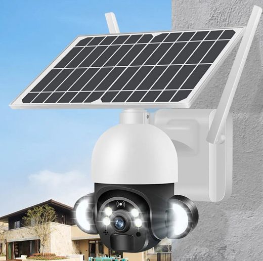 Picture of Outdoor Camera with Full Color Night Vision 4G Solar 2MP PTZ - White