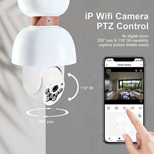 Picture of Smart 4G Ultra Full HD Wireless Indoor & Outdoor Bulb Camera - White