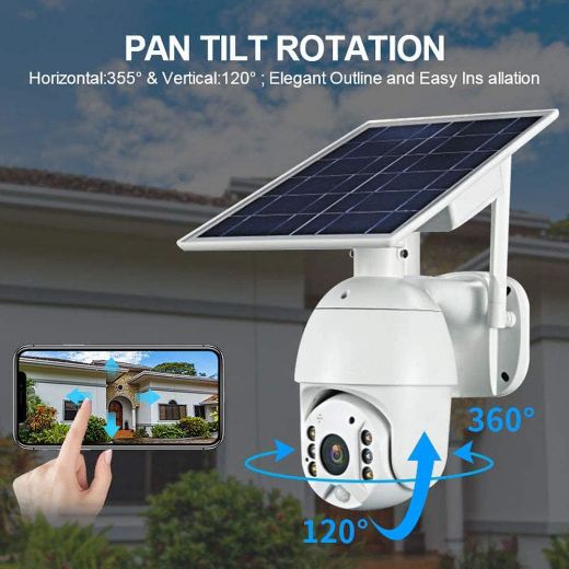 Picture of Outdoor Wireless 2MP Security Camera with Motion Detection 4G Solar -White