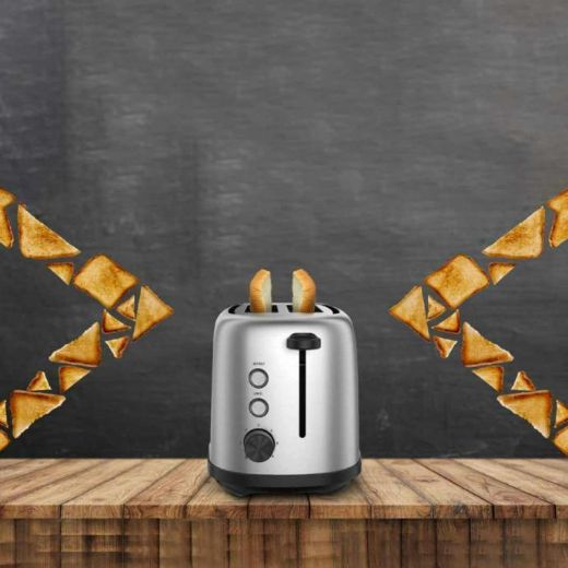 Picture of Porodo LifeStyle Golden Brown Toaster with Defrost Function 750W