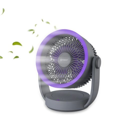 Picture of Xpower 2 IN 1 Rechargeable Portable Desktop Circulation Fan - Grey