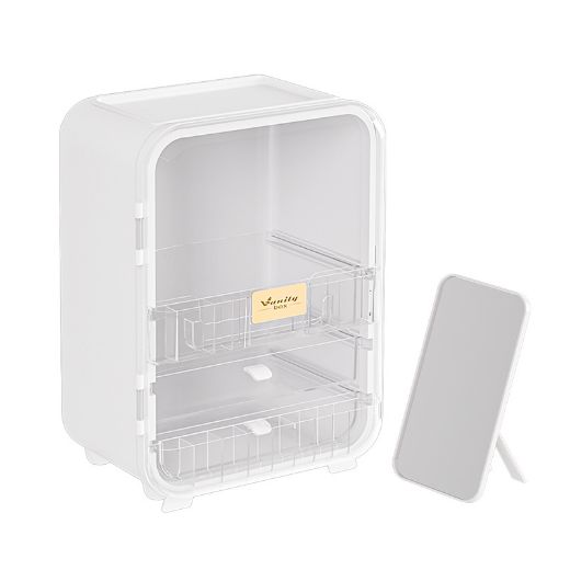 Picture of Makeup Storage Box Cabinet with makeup Mirror - White