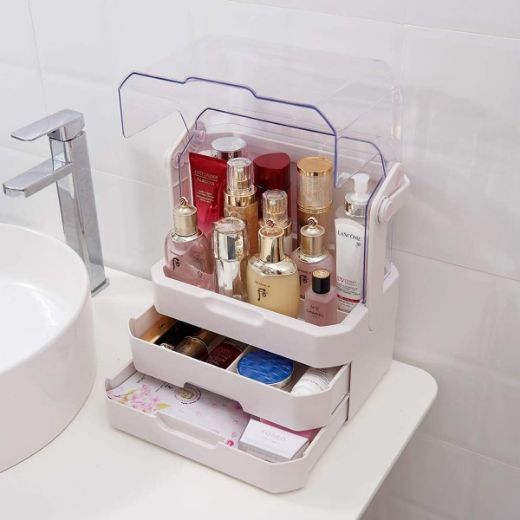 Picture of Makeup Organiser Storage Drawers - White