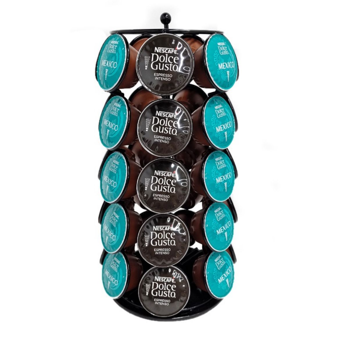 Picture of Coffee capsule storage rack 35 Coffee Pod Rotating Holder Compatible - Black