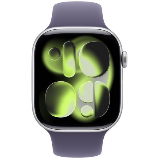 Picture of Apple Watch S11 GPS 46mm Silver Aluminium Case with Sport Band M/L - Purple Fog